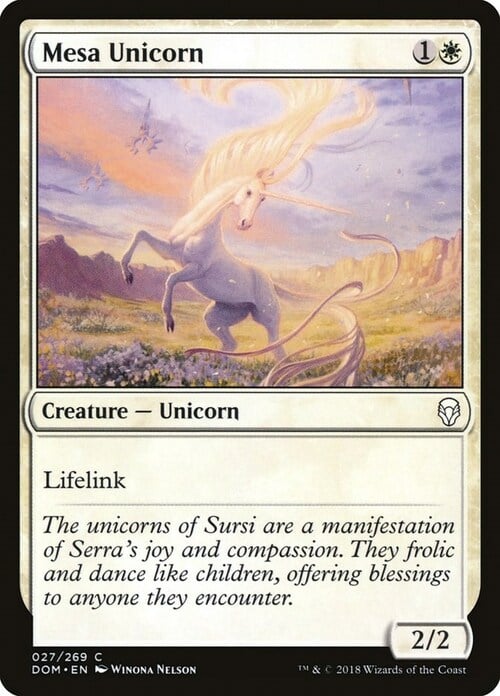 Unicorno della Mesa Card Front