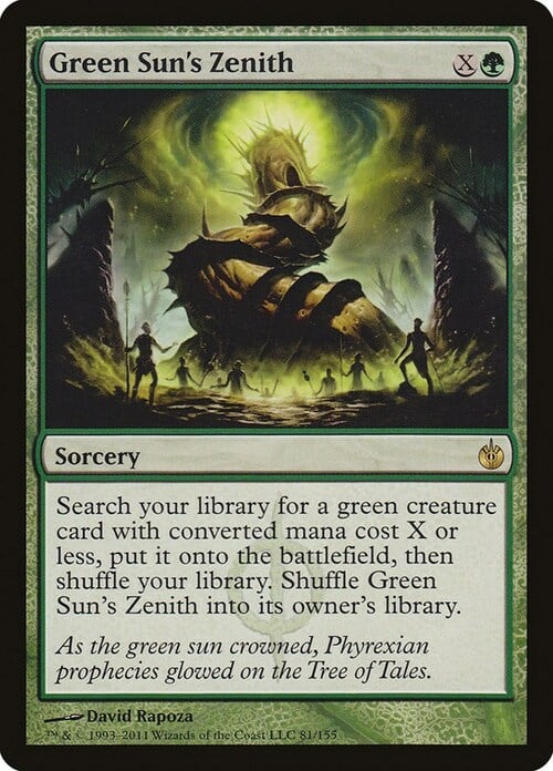 Green Sun's Zenith Card Front
