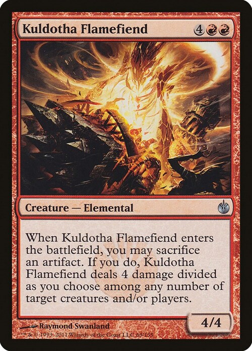Demonio flameante de Kuldotha Frente