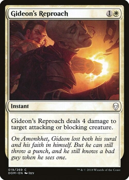 Gideon's Reproach Card Front