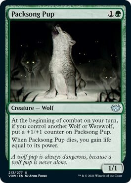 Packsong Pup Card Front