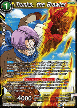 Trunks, the Brawler Card Front