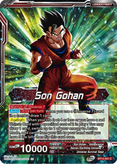 Son Gohan // Son Gohan, the Power of Duty Card Front
