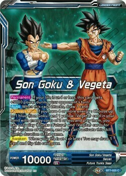 Son Goku & Vegeta // SSB Vegito, Energy Eruption Card Front