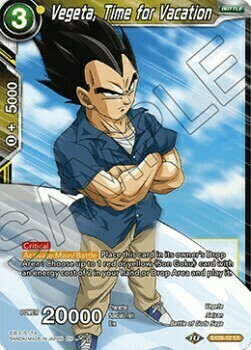 Vegeta, Time for Vacation Card Front