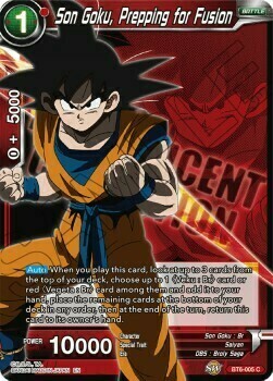 Son Goku, Prepping for Fusion Card Front