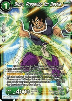 Broly, Preparing for Battle Card Front