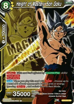 Height of Mastery Son Goku Card Front