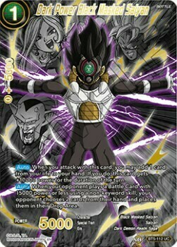 Dark Power Black Masked Saiyan Card Front
