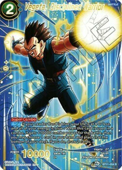 Vegeta, Disciplined Warrior Card Front