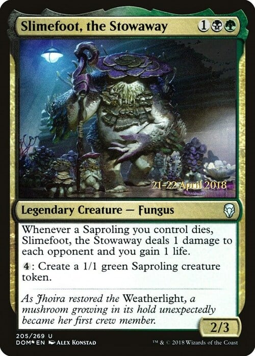Slimefoot, the Stowaway Card Front