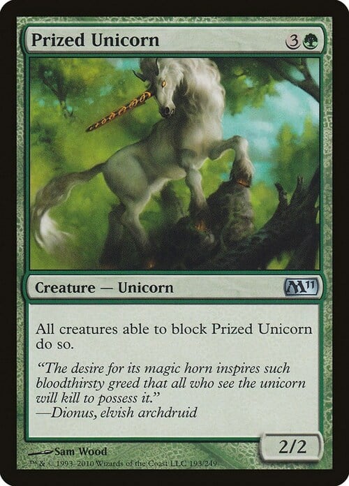Unicorno Stimato Card Front