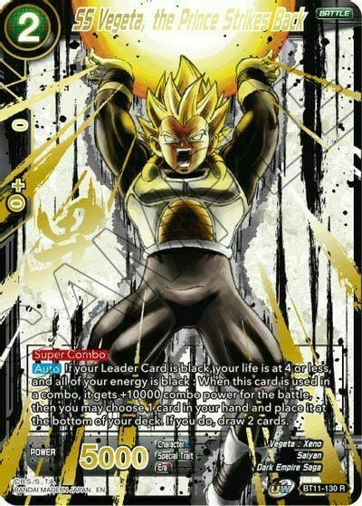 SS Vegeta, the Prince Strikes Back Card Front