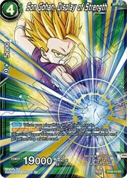 Son Gohan, Display of Strength Card Front