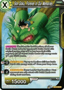 Son Goku, Forever in Our Memories Card Front