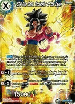 SS4 Son Goku, Protector of the Earth Card Front