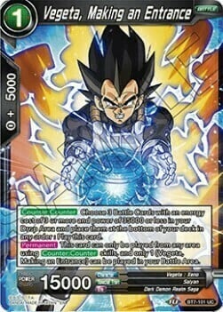 Vegeta, Making an Entrance Card Front