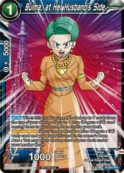 Bulma, at Her Husband's Side Card Front