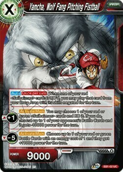 Yamcha, Wolf Fang Pitching Fistball Card Front