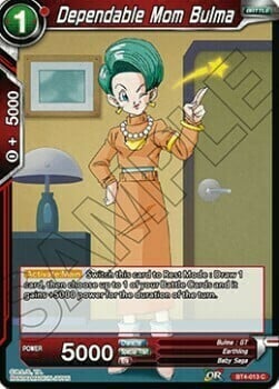 Dependable Mom Bulma Card Front