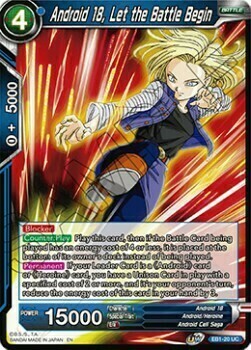 Android 18, Let the Battle Begin Card Front