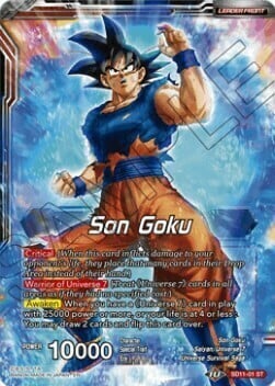 Son Goku // Ultra Instinct Son Goku, Hero of Universe 7 Card Front