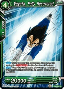Vegeta, Fully Recovered Card Front