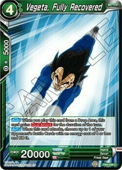 Vegeta, Fully Recovered Card Front