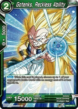 Gotenks, Reckless Ability Card Front