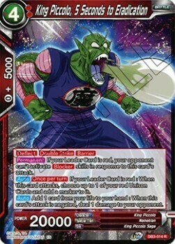 King Piccolo, 5 Seconds to Eradication Card Front