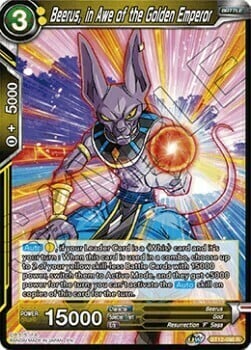Beerus, in Awe of the Golden Emperor Card Front