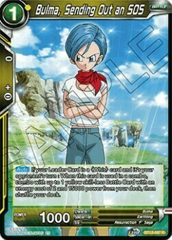 Bulma, Sending Out an SOS Card Front