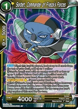 Sorbet, Commander of Frieza's Forces Card Front