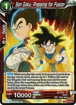 Son Goku, Prepping for Fusion Card Front