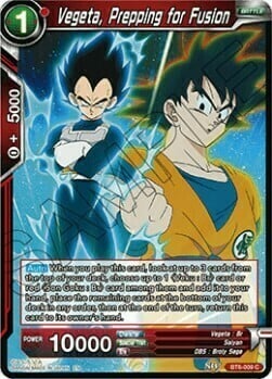 Vegeta, Prepping for Fusion Card Front