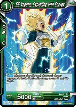 SS Vegeta, Exploding with Energy Card Front