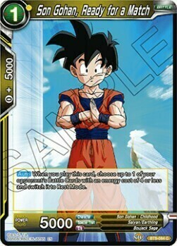 Son Gohan, Ready for a Match Card Front