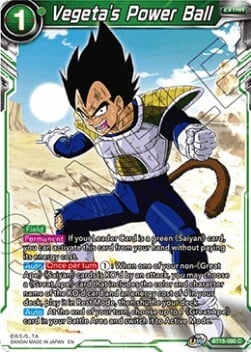 Vegeta's Power Ball Card Front
