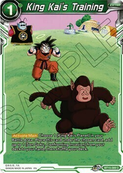 King Kai's Training Card Front