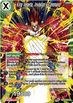 King Vegeta, Invasion's Command Card Front