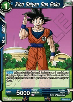 Kind Saiyan Son Goku Card Front