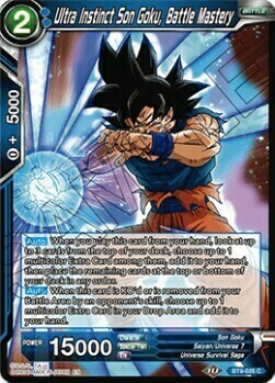 Ultra Instinct Son Goku, BATTLE Mastery Card Front