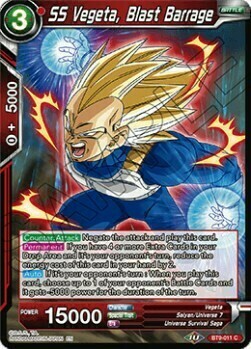 SS Vegeta, Blast Barrage Card Front