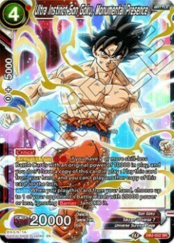 Ultra Instinct Son Goku, Monumental Presence Card Front