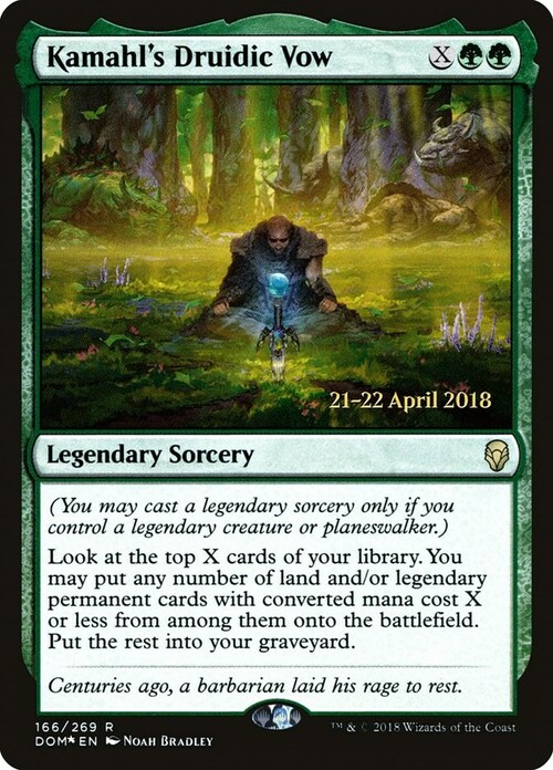 Kamahl's Druidic Vow Card Front