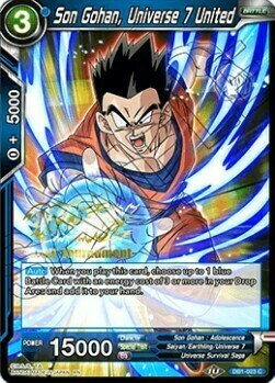 Son Gohan, Universe 7 United Card Front