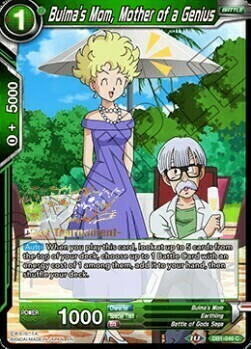 Bulma's Mom, Mother of a Genius Card Front