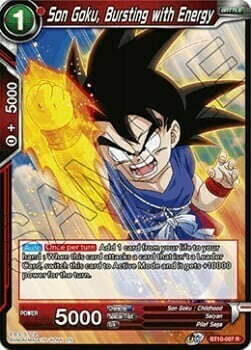 Son Goku, Bursting with Energy Card Front