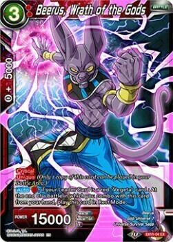 Beerus, Wrath of the Gods Card Front