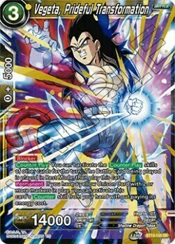 Vegeta, Prideful Transformation Card Front